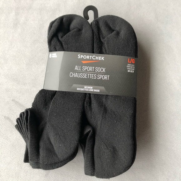 SportChek ~ 6 Pack No Show Sport Sock ~ Size 10-12.5 - Picture 1 of 5